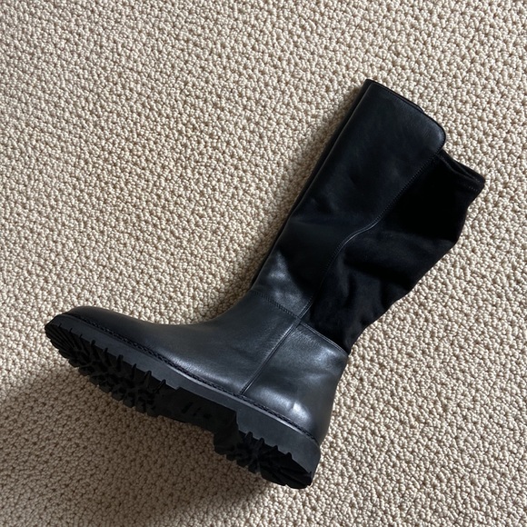 AQUATALIA Mattie Water Resistant Black Leather/Suede Tall Boot - Picture 8 of 8